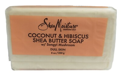 Shea Moisture Coconut & Hibiscus  Shea Butter Soap W/ Songyi Mushroom 8oz Bar