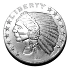 1 TROY OZ .999 FINE SILVER INCUSE INDIAN HEAD BU