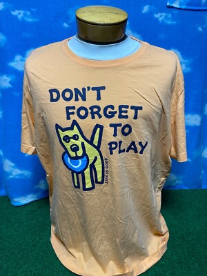 Life Is Good Shirt T-Shirt Don t Forget To Play Orange XL C25