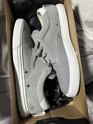 UGG BAYSIDER LOW WEATHER SNEAKER Gray LEATHER WATERPROOF MEN  display picture 2