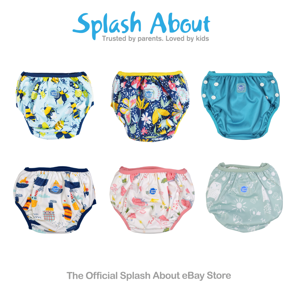 Splash About Size Adjustable Under Nappy Swim Nappy Baby