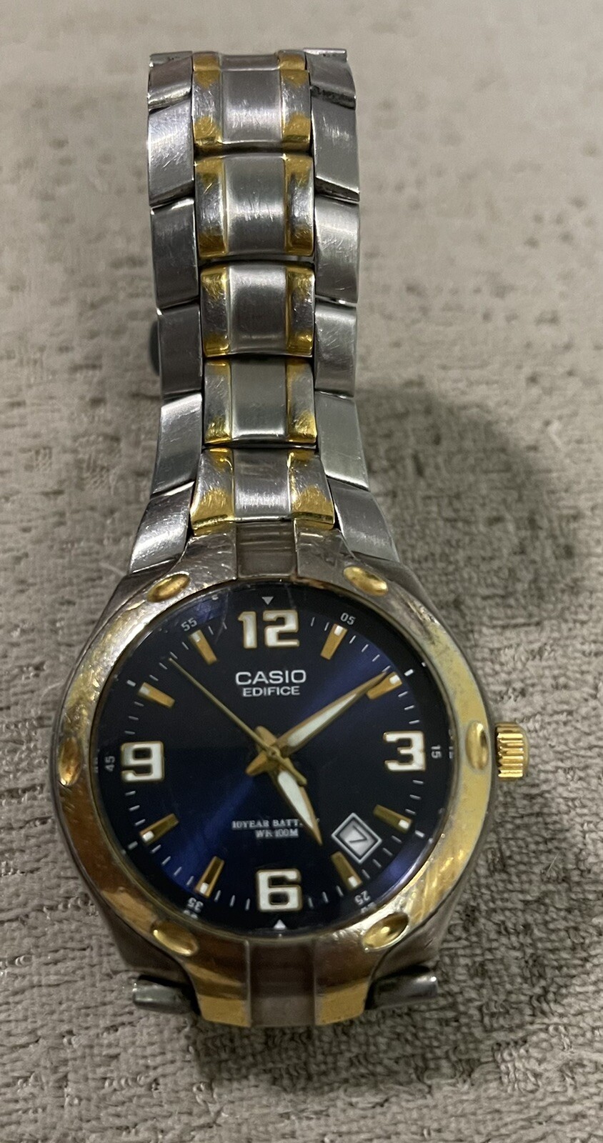 Casio Edifice Ef-106 2719 Mens Wristwatch Battery Running Rp1 for sale  online | eBay
