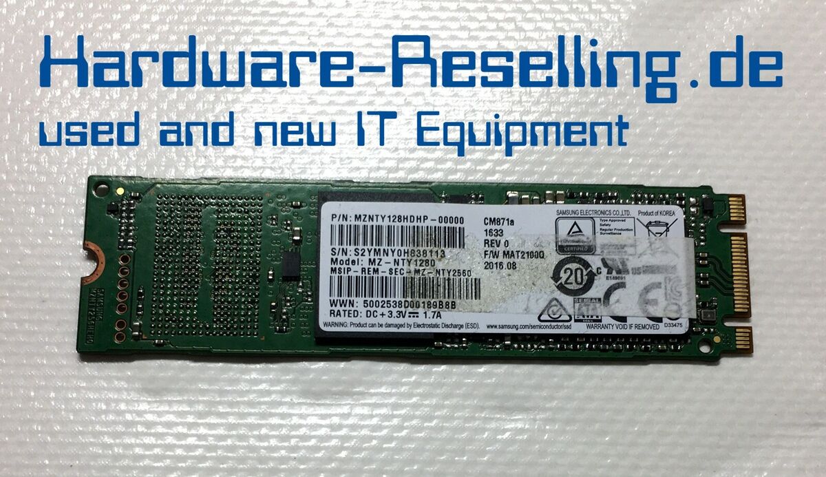 Samsung 128GB M.2 SSD B-M-Key SATA MZ-NTY1280 CM871a Samsung 128GB M.2 SSD B-M-Key SATA MZ-NTY1280 CM871a