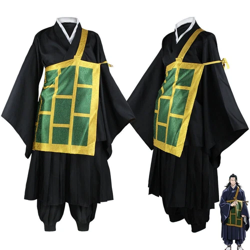 Mens Jujutsu Kaisen Geto Suguru Cosplay Costume Kimono Halloween Carnival Suits - Picture 5 of 18