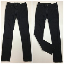 RAG  BONE Black Plush Faux Pocket Logo Hardware Legging Jeans Womens sz 26