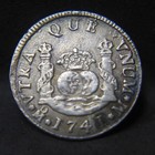 Mexico - 1741 Mo M Silver Pillar 2 Reales - VF Details, porous surfaces