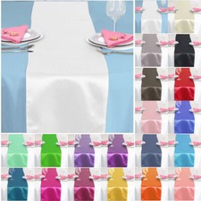 Time to Sparkle 5 10 20PCS 12 x 108inch Satin Table Runner Xmas Chair Sash Decor