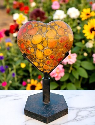 Fantabulous Huge 228MM Red King Cobra Jasper Puffy Heart - High Quality Polished