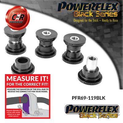 Powerflex Black Heck Arb Buchsen Link Für Impreza GD, Gg 00-07 PFR69-119BLK