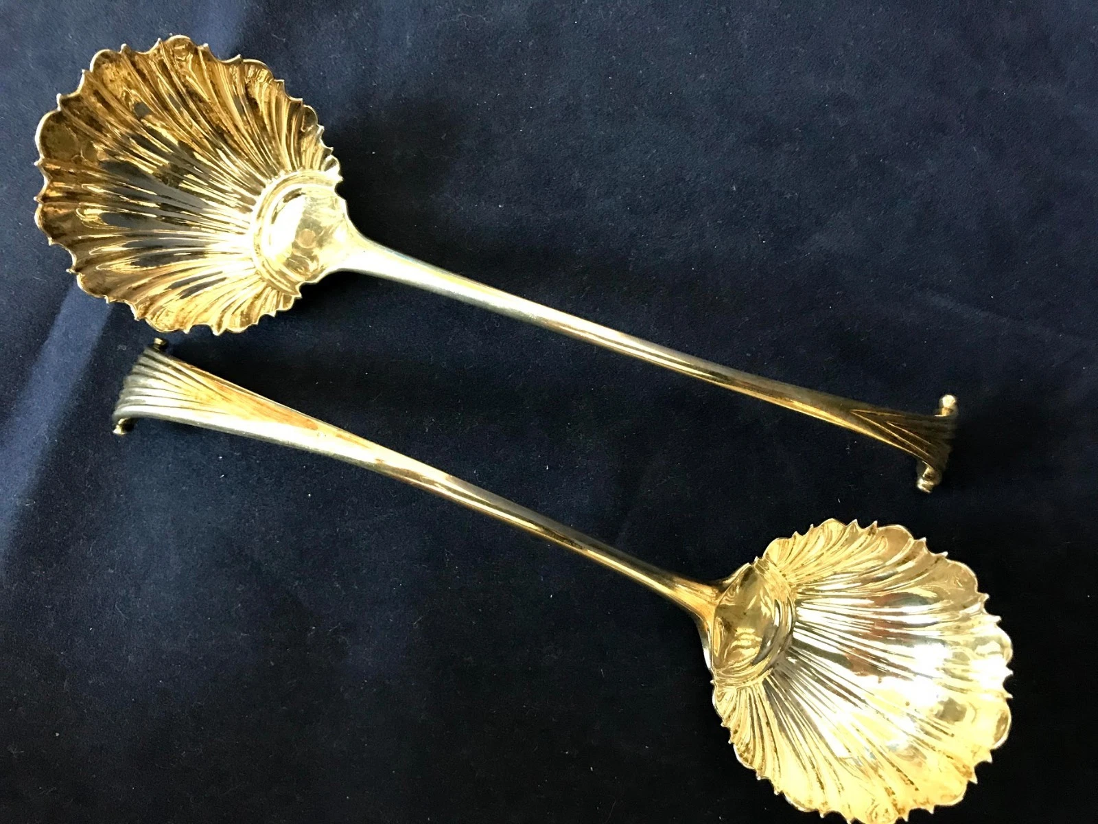 1777 Sterling Silver London Georgian Pair Ladle 1777 William Potter