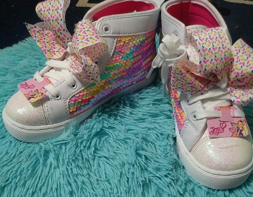neon rainbow sneakers