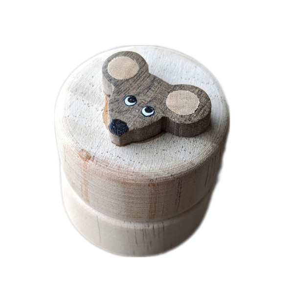 Milchzahndose Maus Zahndose Zahnfee Erster Zahn Taufe Holzbox ZahndöSchen ZäHne-image