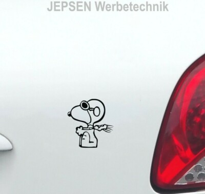 2x Aufkleber Snoopy Baron 4cm S4 ML+MR Farbwunsch Pilot Auto Fahrrad Handy Helm
