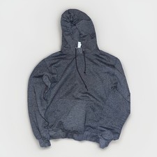 JERZEES NuBlend Gray Hooded Sweatshirt Fleece Pullover Hoodie Small See Pic