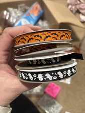 Halloween Ribbon 2 Full Rolls, 2 Partial Rolls