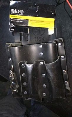 KLEIN TOOLS 5164T Black,Tool Pouch,Leather 2DGU3