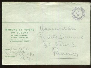 Switzerland Military  WWI Soldier's Mail on Military stationery Envelope