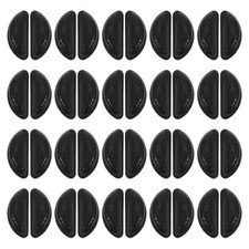 40pcs Eyeglass Nose Pads Black Silicone Adhesive Nose Grips with Air Chamber