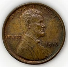 1918 Lincoln Wheat Cent BN VF • 3.11g • Early Philadelphia Issue