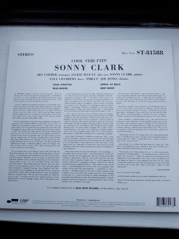 SONNY CLARK Cool Struttin' LP 180g BLUE NOTE Classic Series 2021 Near Mint JAZZ - Image 2 of 4