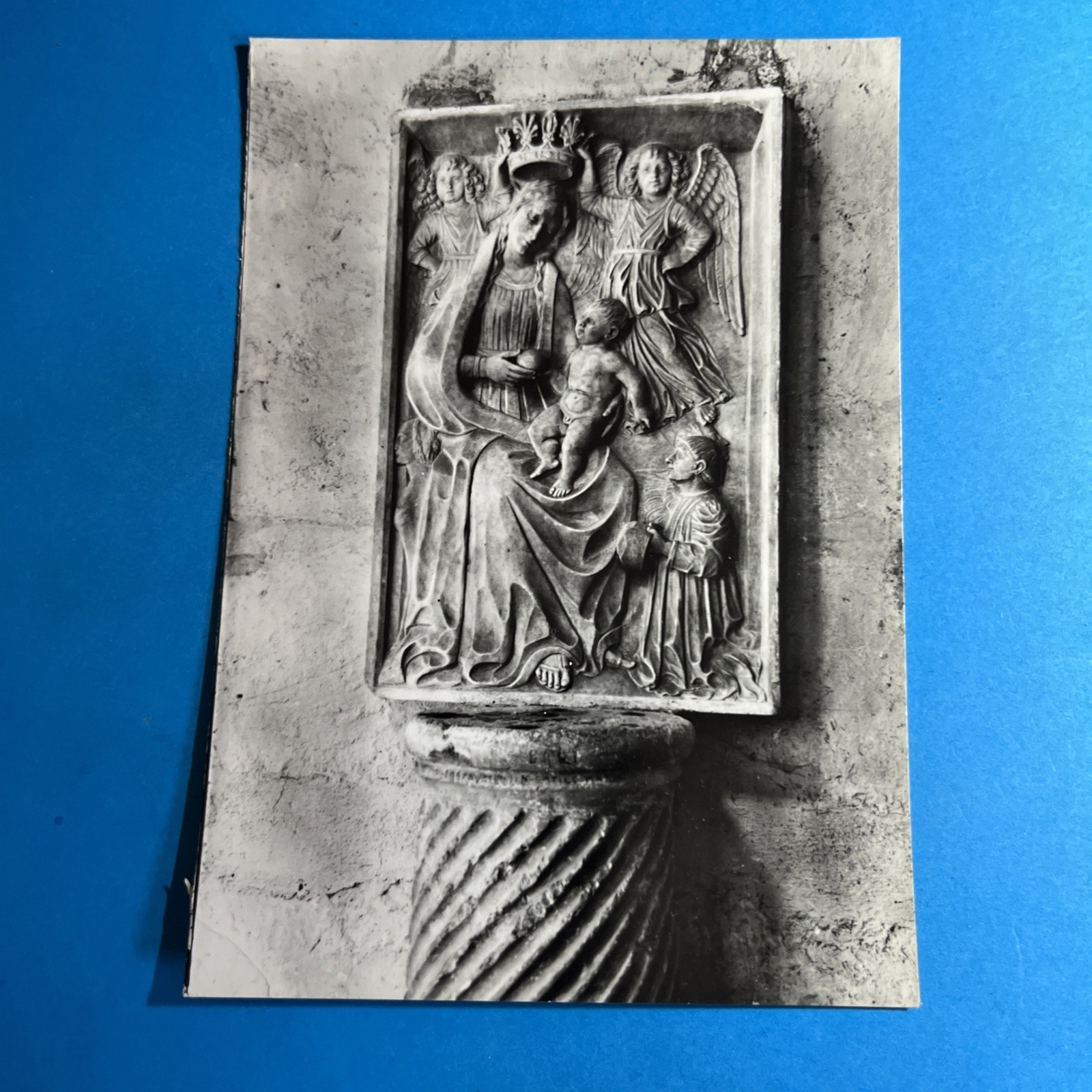 AMALFI CHIOSTRO PARADISO MADONNA DELLA NEVE - POSTCARD CARTOLINA BIANCO E NERO