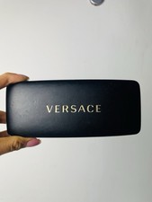 Versace Black Hard Leather Case Sunglasses/Eyeglasses Unisex Adults Official