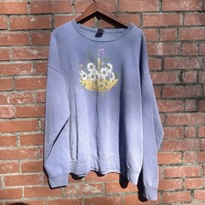 VTG Jerzees Womens 90s Floral Garden Granny Crewneck SweatShirt Sz XL Made USA