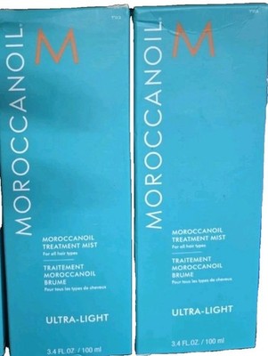 Moroccanoil Treatment Mist Oil Hair Ultra Light NEW 3.4 fl oz / 100 ml Lot Of 2