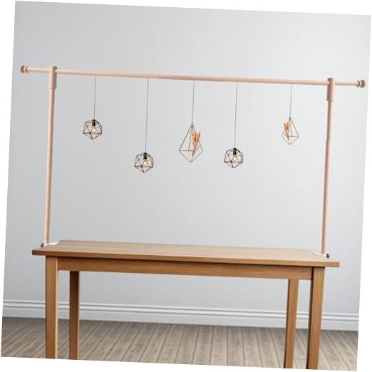 Wood Over The Table Rod Stand with Clamps Adjustable 20-47inch 15-106 inch wood