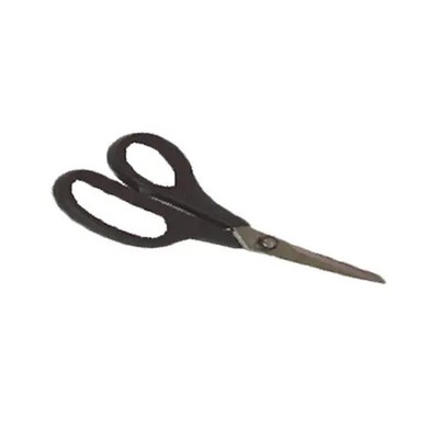 Thunder Group 9007 4'' Steel Scissors w/ Black Plastic Handle Grip - 1 Doz
