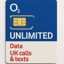 O2 SIM Card - Unlimited Data, Calls & Texts valid for 24 Months