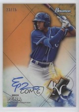 2021 Bowman Sterling Prospect Orange Refractor 23/75 Erick Pena Auto x2o
