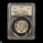 PCGS SAMPLE HOLDER - GEN 3: OGH - 1964 Kennedy Half Dollar Toned - Split Ring