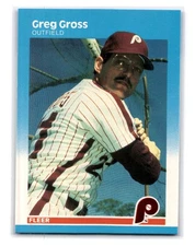 1987 Fleer Glossy #173 Greg Gross - Philadelphia Phillies
