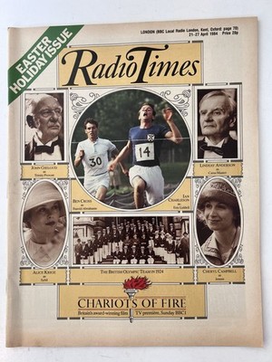 Radio Times Magazine Chariots of Fire Movie Cover Easter Holiday Issue 1984