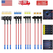 12 Pack 12V Car Add-a-Circuit Fuse Tap Standard Mini Micro2 and Low Profile T...