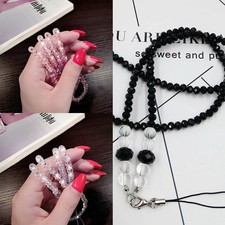 1 Bling Neck Crystal Bling Beads Lanyard Strap ID Name Badge Card Phone Key S6G6