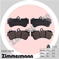Zimmermann Bremsbelagsatz, Scheibenbremse Vorderachse U.A. FüR Porsche, VW