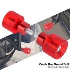 Engine Guard Crash Bar M12 Red Balls Sliders For Harley Touring Road Glide 09-24