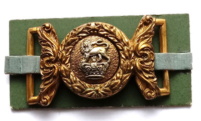 Viktorianische Royal Marines Offiziere Kleid Gürtelschnalle 30 mm Gürtelschlaufe.    T 1