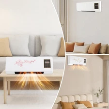 Indoor Space Heater for Bedroom Electric Heater w/ Remote Control PTC 1400W 50Hz