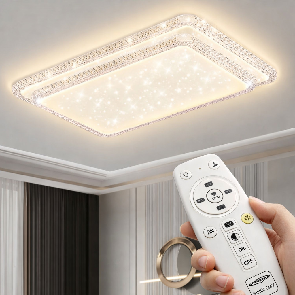 Plafoniera LED 40x60cm CCT Dimmerabile con Telecomando Wireless
