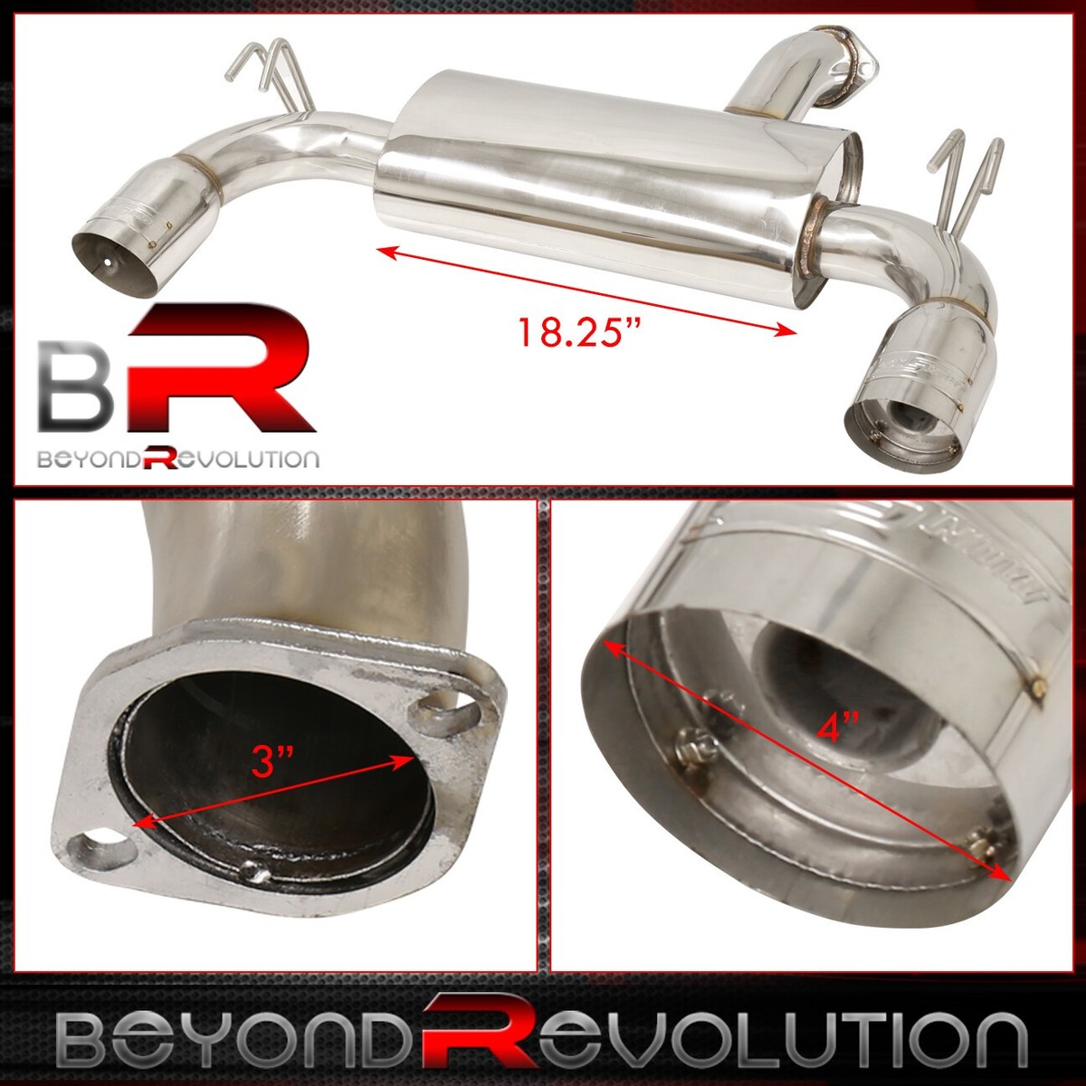 For 2008-2015 Lancer EVO X 10 JDM 3