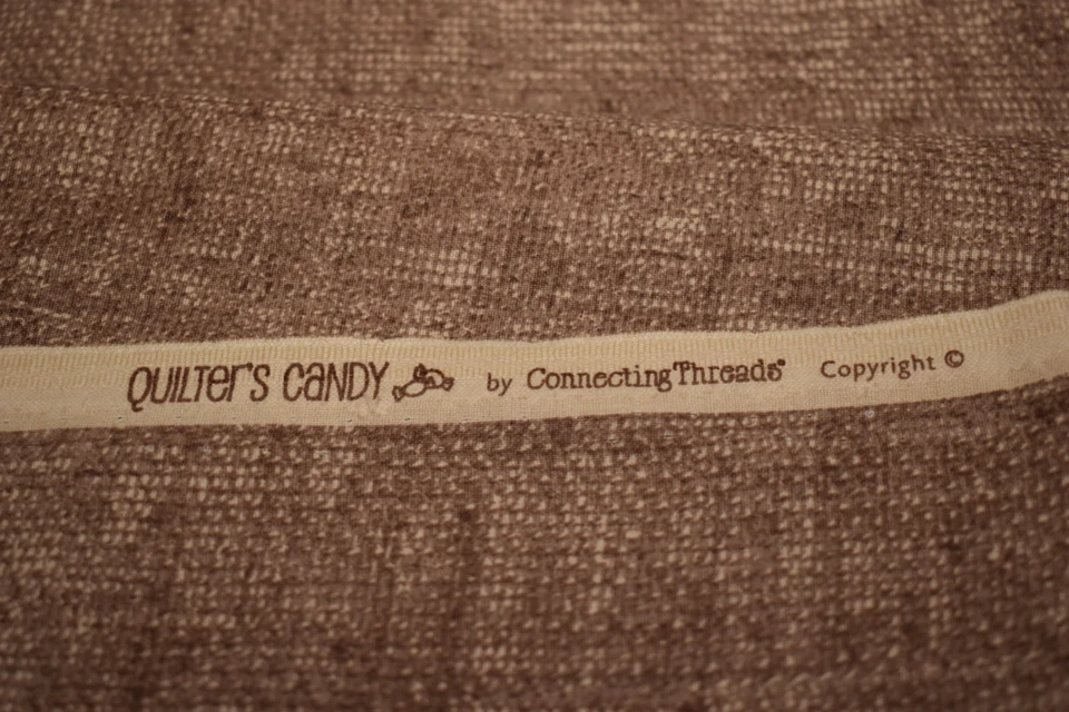 4 YARDS X 45" QUILTER'S CANDY connecting threads 100% COTTON FABRIC tan cream - Image 3 of 3