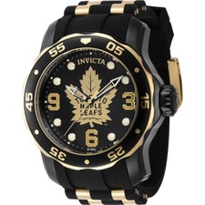 Invicta 42326 NHL Gold and Black Dial 48 mm Men's Watch New