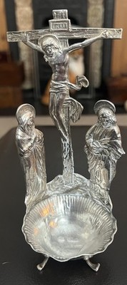 Antiker Sterling Silber Weihwasserbrunnen 1889 Berthold Müller 106 Gramm