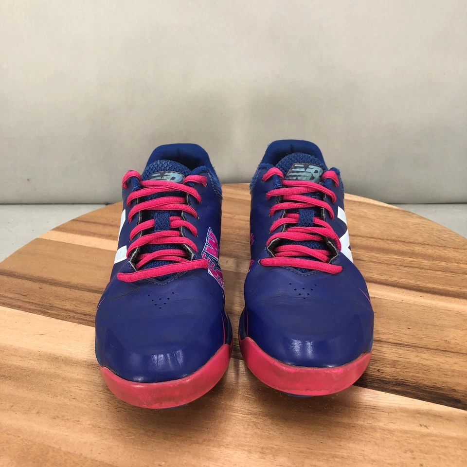 New Balance синий розовый бейсбольные бутсы туфли молодежный размер 3 M большая лига жевать - Изображение 2 из 4