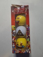Emoji Golf Balls 6 Pack Novelty Fun Multi Colored Official BRAND