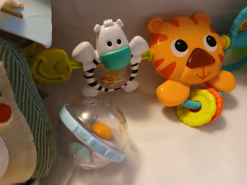 Lote de artículos de bebé* Bright Starts Cochecito de bebé Coche Actividad Selva Tigre Juguete Bar +4 Foto 3 de 4