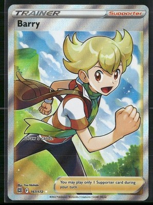 Barry (Full Art) Holo Ultra Rare SWSH09: Brilliant Stars 167/172 NM